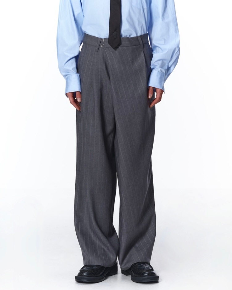 JIEDA ジエダ 25AW OVER WRAP SLACKS (GRAY)