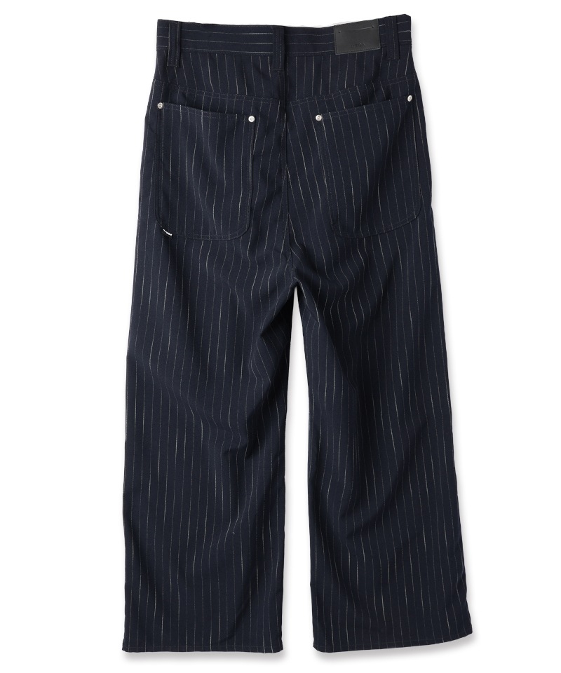 JIEDA ジエダ 26SS STRIPE WIDE ONE TUCK PANTS (NAVY STRIPE)