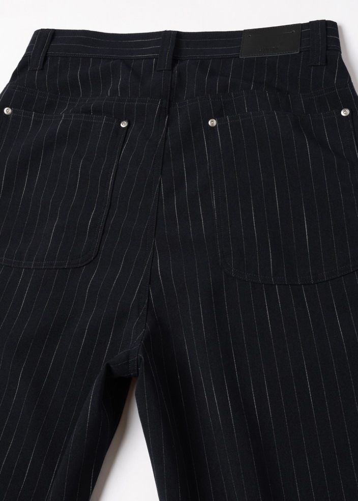 JIEDA ジエダ 26SS STRIPE WIDE ONE TUCK PANTS (NAVY STRIPE)