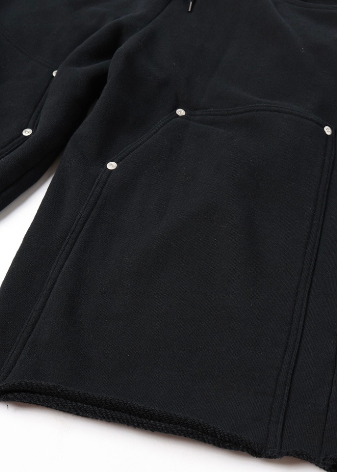 JIEDA ジエダ 26SS【予約商品】2月入荷予定 3/4 DOUBLE KNEE SWEAT PANTS (BLACK)