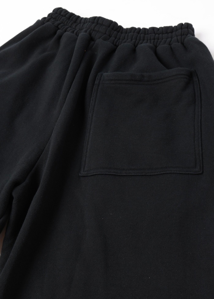 JIEDA ジエダ 26SS【予約商品】2月入荷予定 3/4 DOUBLE KNEE SWEAT PANTS (BLACK)