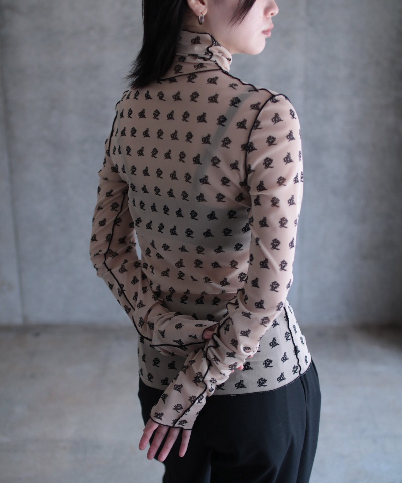 GVGV ジーヴィージーヴィー LOVE AND LIE STRECH TULLE TOP