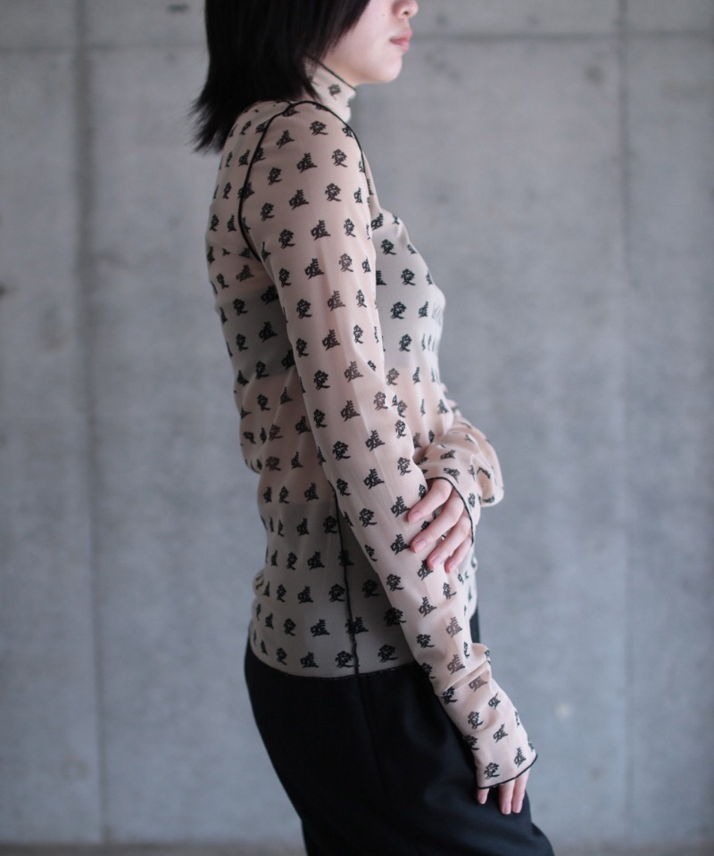 GVGV ジーヴィージーヴィー LOVE AND LIE STRECH TULLE TOP