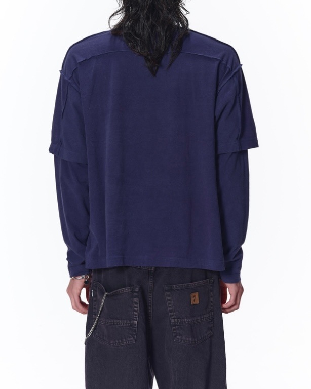 JIEDA ジエダ 25AW PIGMENT LAYERED L/S (NAVY)