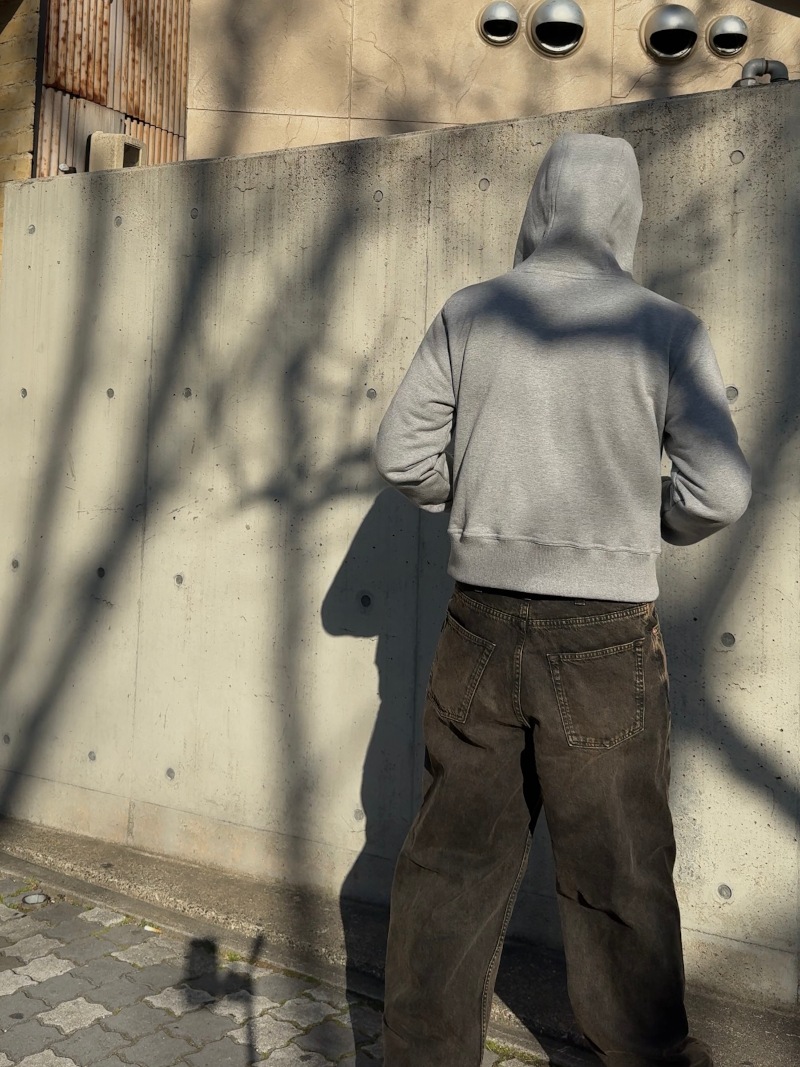JIEDA ジエダ 25SS CIRCLE REFLECTOR ZIP HOODIE (HEATHER GRAY)