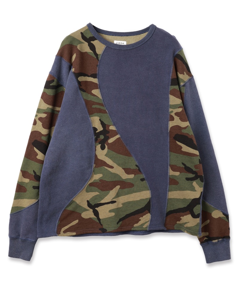 JIEDA ジエダ 25AW【予約商品】8月入荷予定  SWITCHING STITCH SWEAT CREW