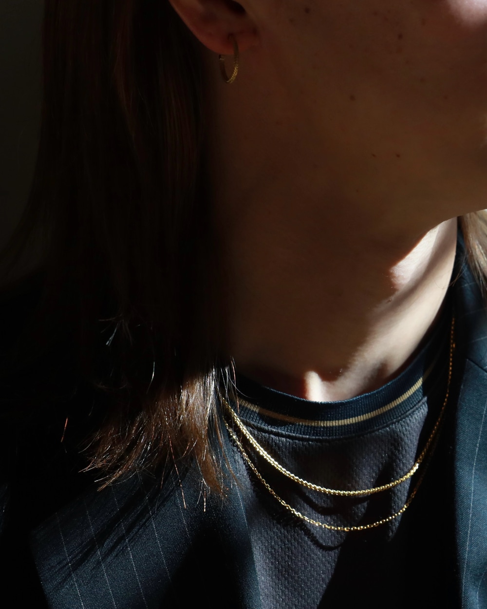 ephemeral エフェメラル venetian layered chain necklace (silver)