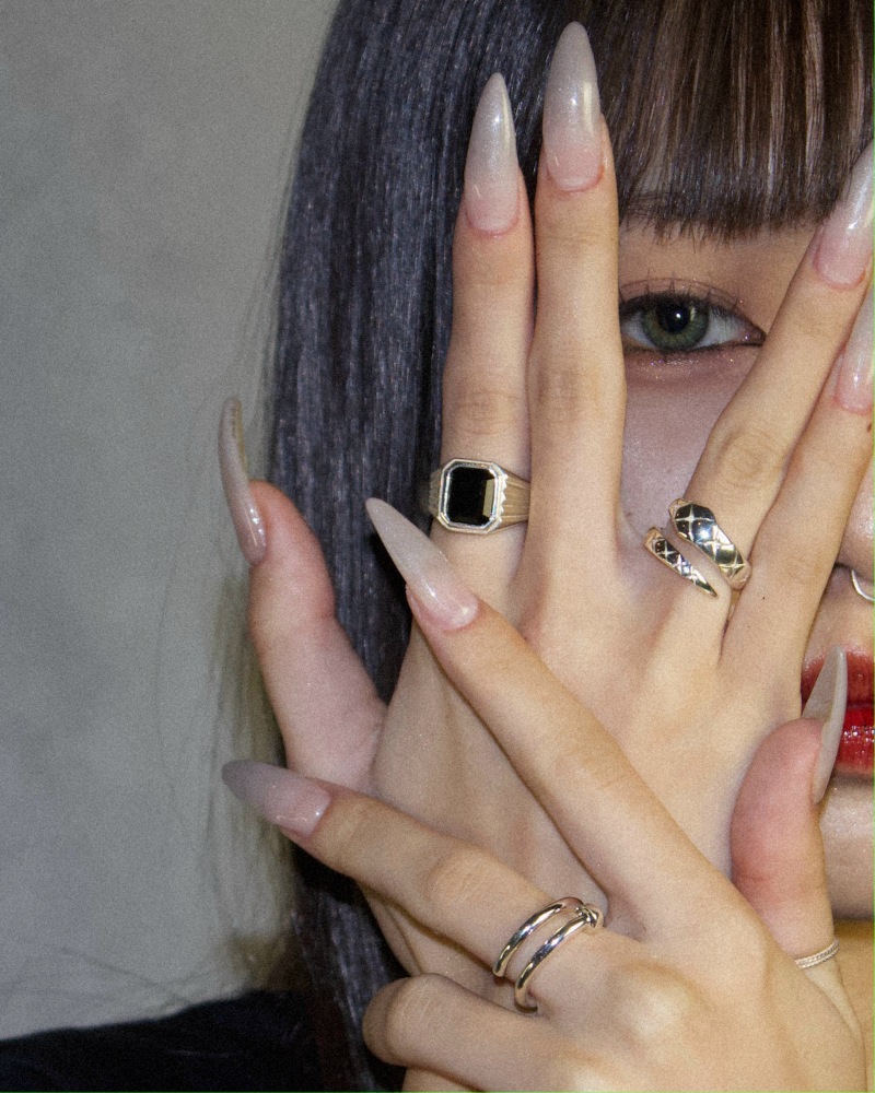 ephemeral エフェメラル snake ring (with daiamond)