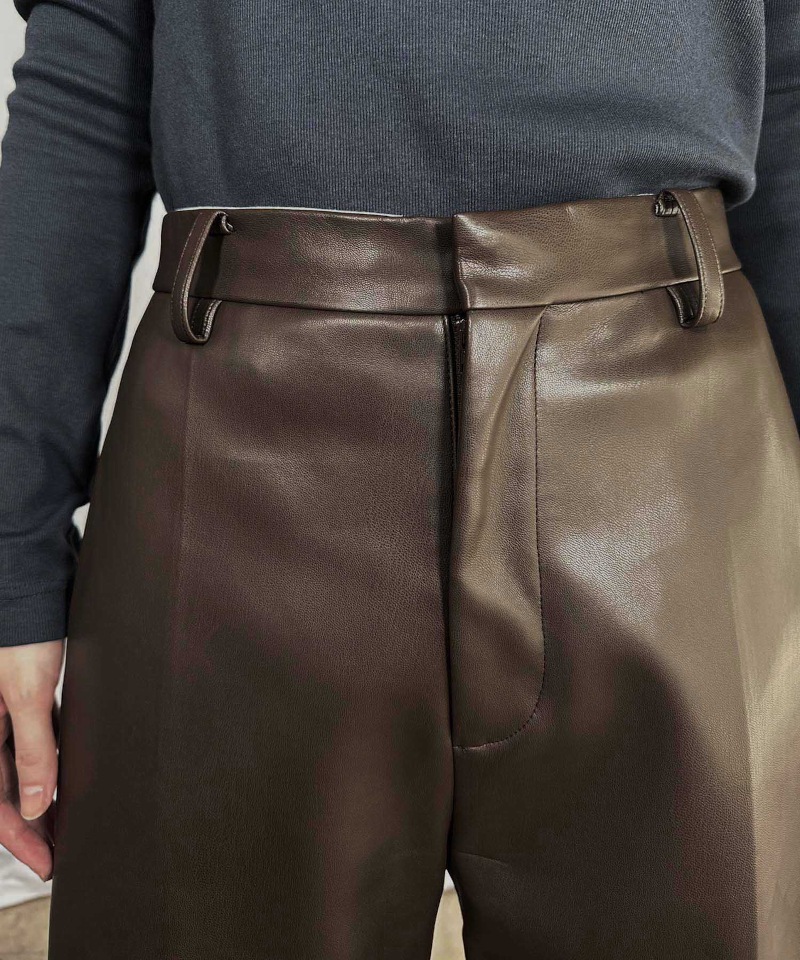 GVGV ジーヴィージーヴィー LEATHER CREASE PANTS 