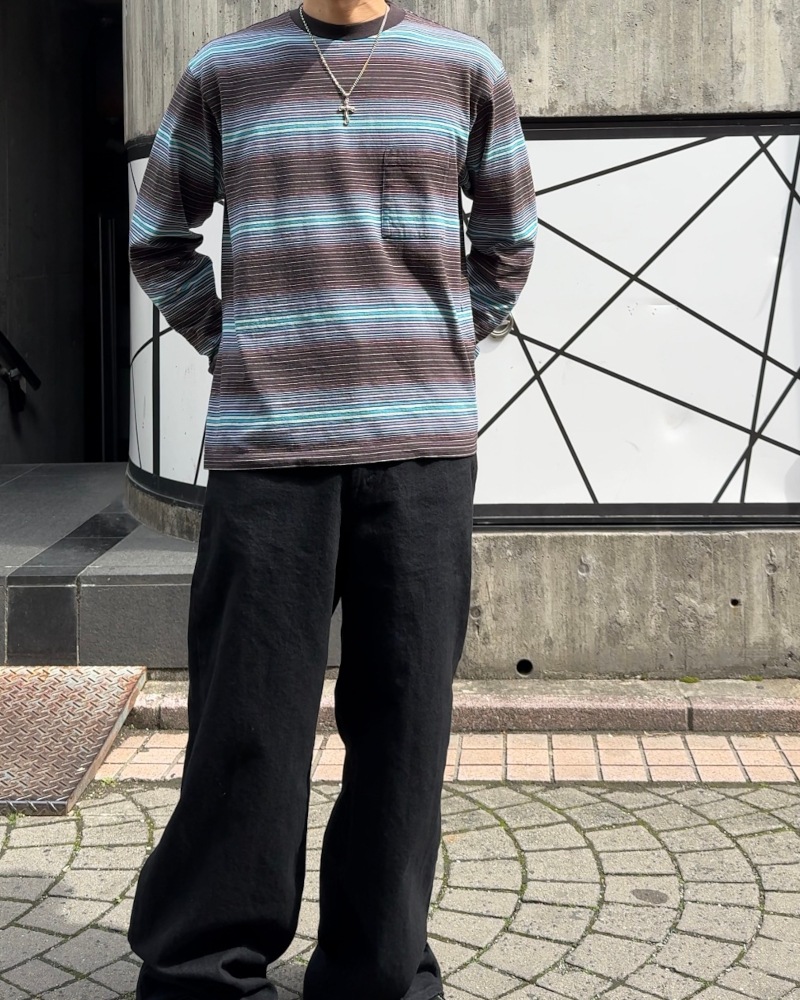 UNUSED アンユーズド 25SS US2485 Border long sleeve T-shirt