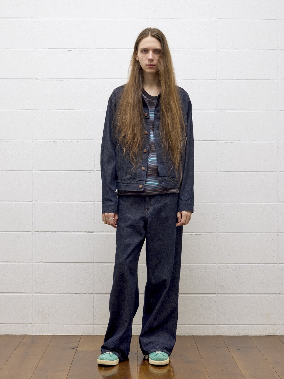 unused Border L/Sボーダー US2485 アンユーズド UNUSED [ US2485 (Long sleeve border T-shirt) ] BLACK×PURPLE
