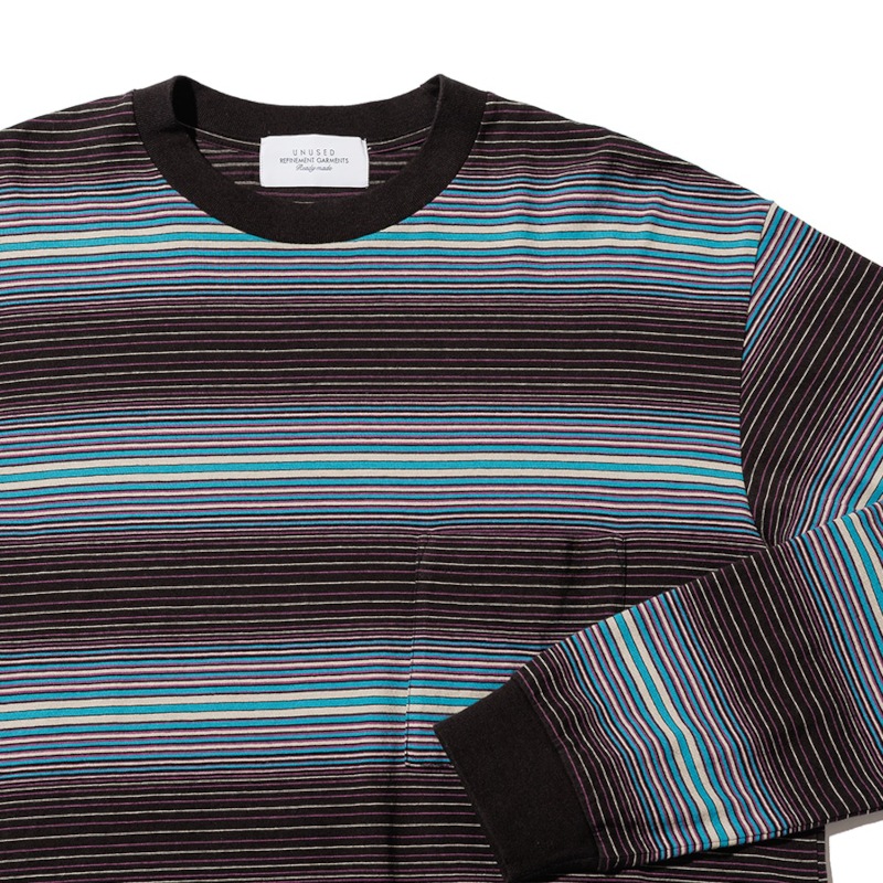 unused Border L/Sボーダー US2485 アンユーズド UNUSED アンユーズド 25SS US2485 Border long sleeve T-shirt