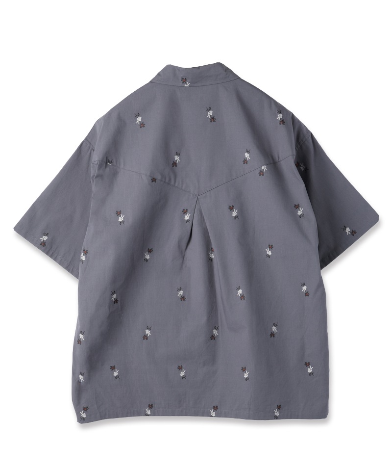 JIEDA ジエダ 26SS【予約商品】2月入荷予定 BONE FLOWER SHIRT S/S (GRAY)