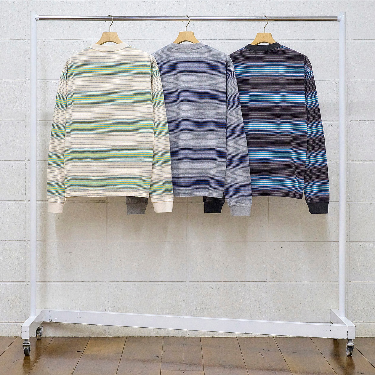unused Border L/Sボーダー US2485 アンユーズド UNUSED アンユーズド 25SS US2485 Border long sleeve T-shirt