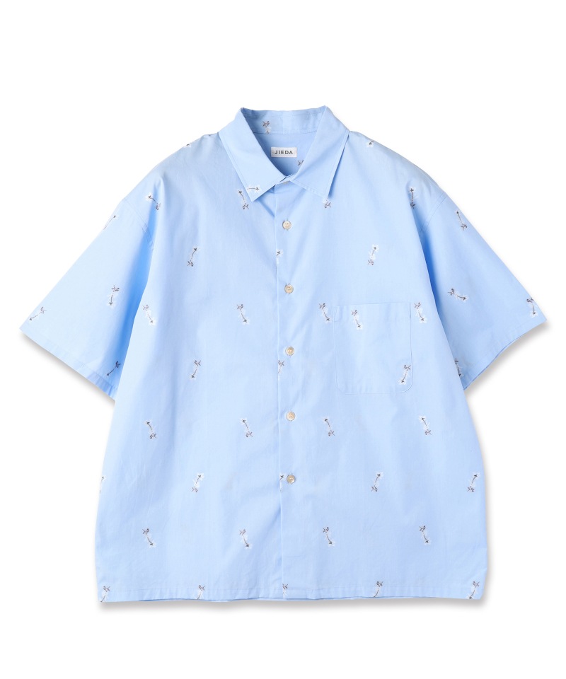 JIEDA ジエダ 26SS【予約商品】2月入荷予定 BONE FLOWER SHIRT S/S (SAX)
