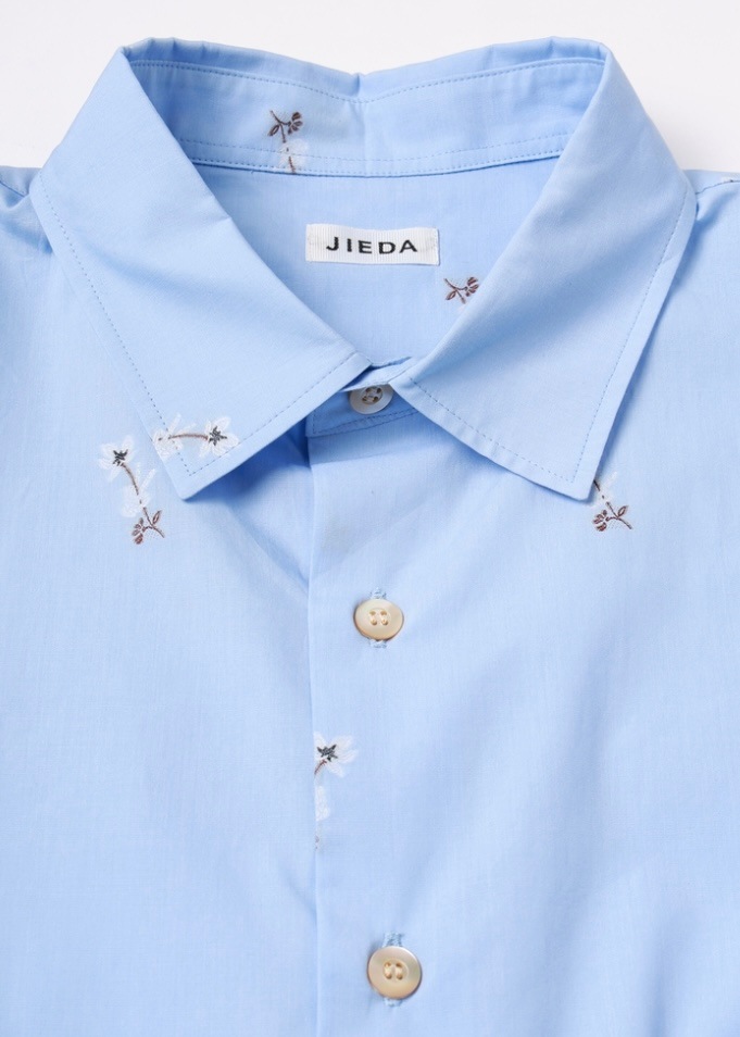 JIEDA ジエダ 26SS【予約商品】2月入荷予定 BONE FLOWER SHIRT S/S (SAX)