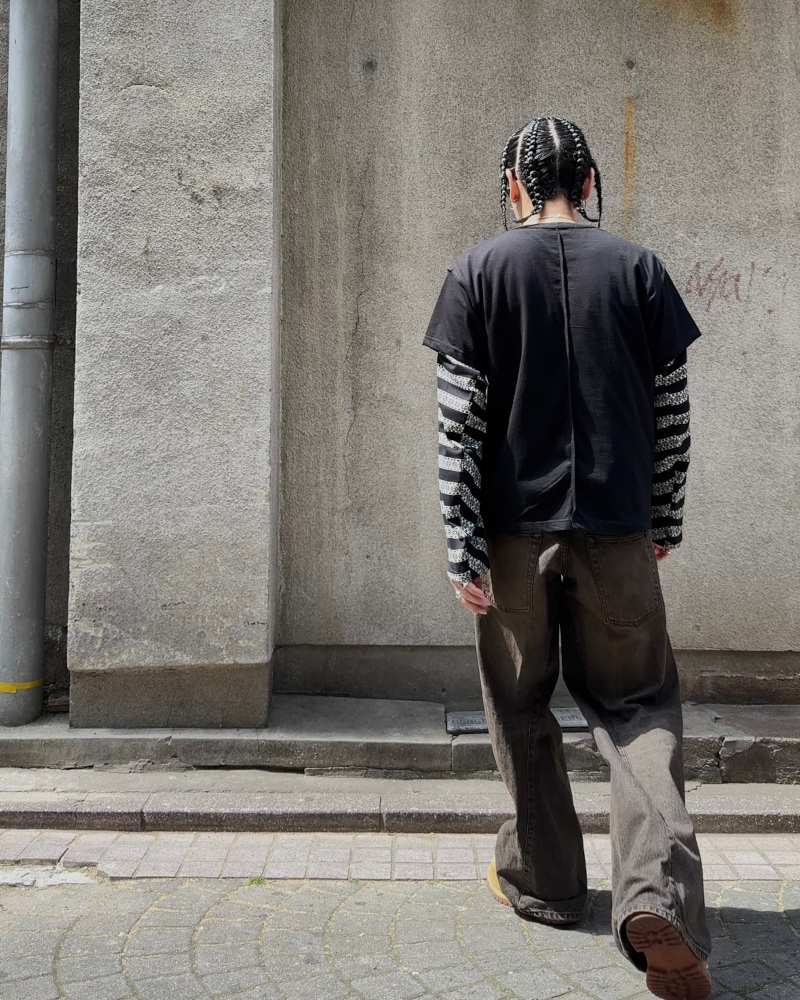 NVRFRGT ネヴァーフォーゲット 25SS 3D TWISTED WIDE LEG JEANS