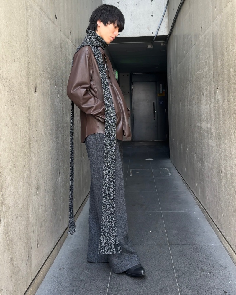 NVRFRGT ネヴァーフォーゲット 25AW NARROW EXTRA LONG MUFFLER