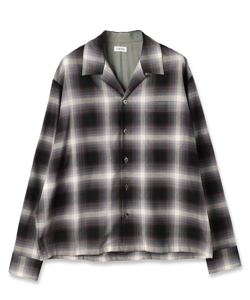 専用 Jieda チェックオープンカラーシャツ JIEDA ジエダ 26SS【予約商品】1月入荷予定 CHECK OPEN COLLAR SHIRT
