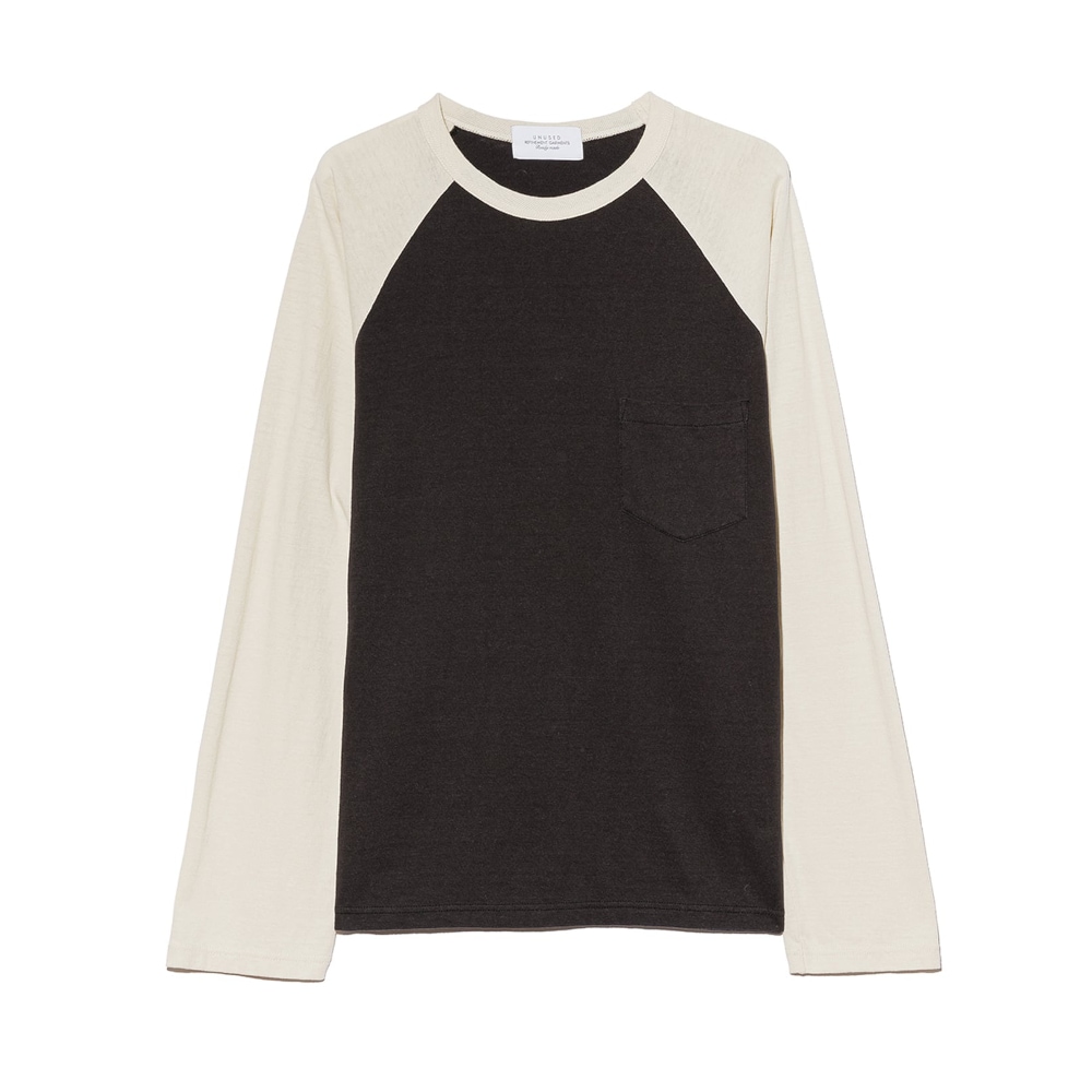 UNUSED アンユーズド 25SS US2475 Raglan long sleeve T-shirt (BLACK