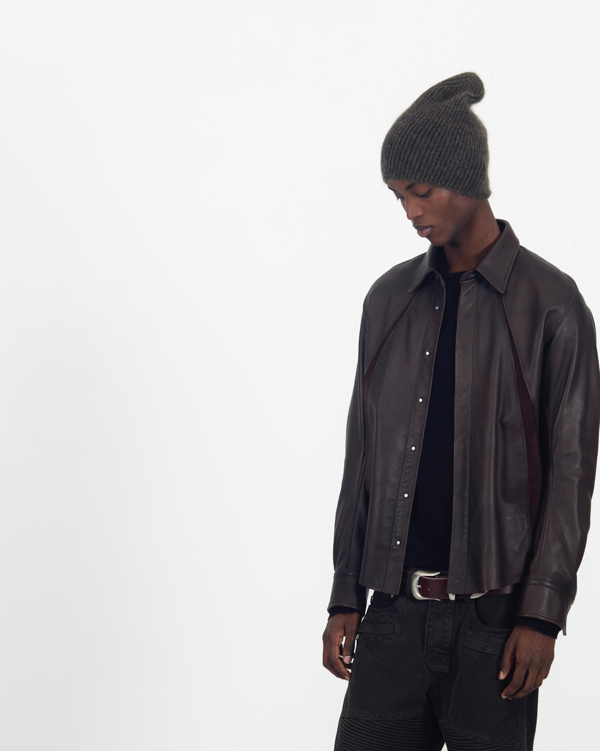 NVRFRGT ネヴァーフォーゲット 25AW 4c LEATHER BELT (BROWN)