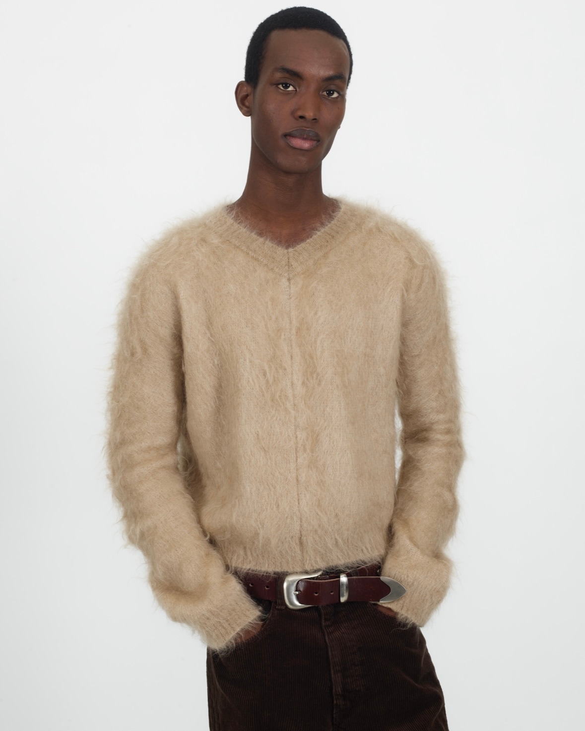 NVRFRGT ネヴァーフォーゲット 25AW 4c LEATHER BELT (BROWN)