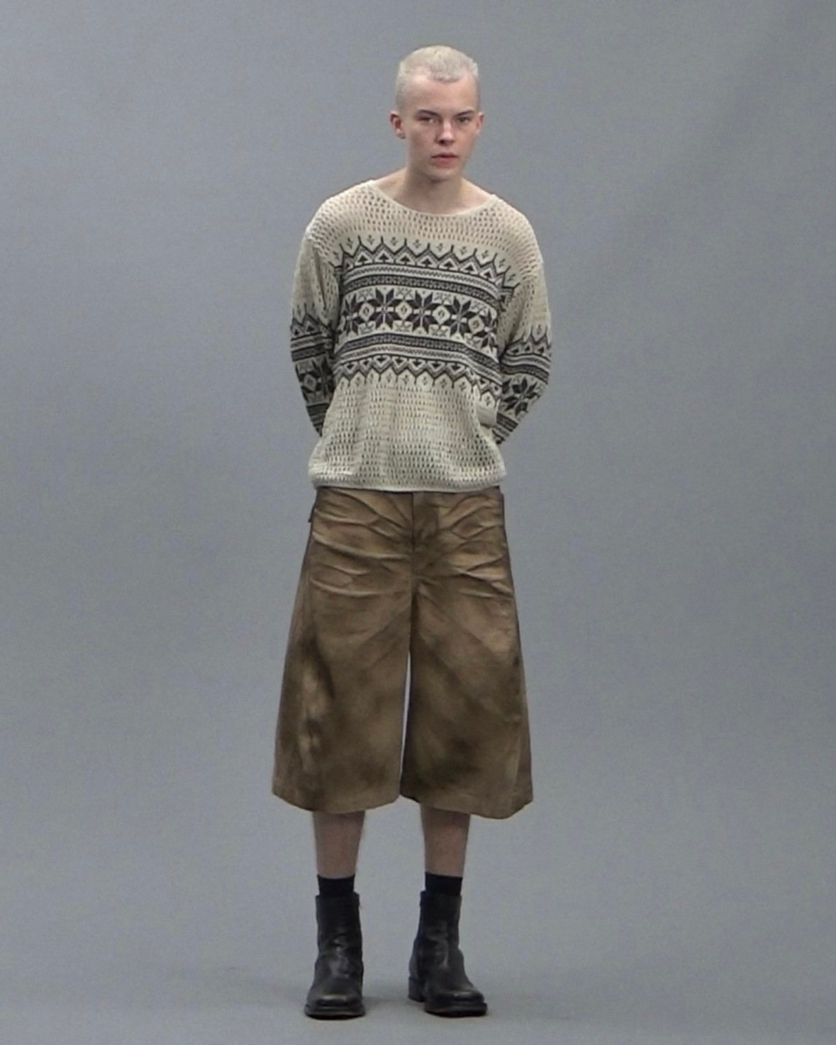 NVRFRGT ネヴァーフォーゲット 25SS 3D TWISTED JORTS (CRAZY DIRTY WASHED TAN)