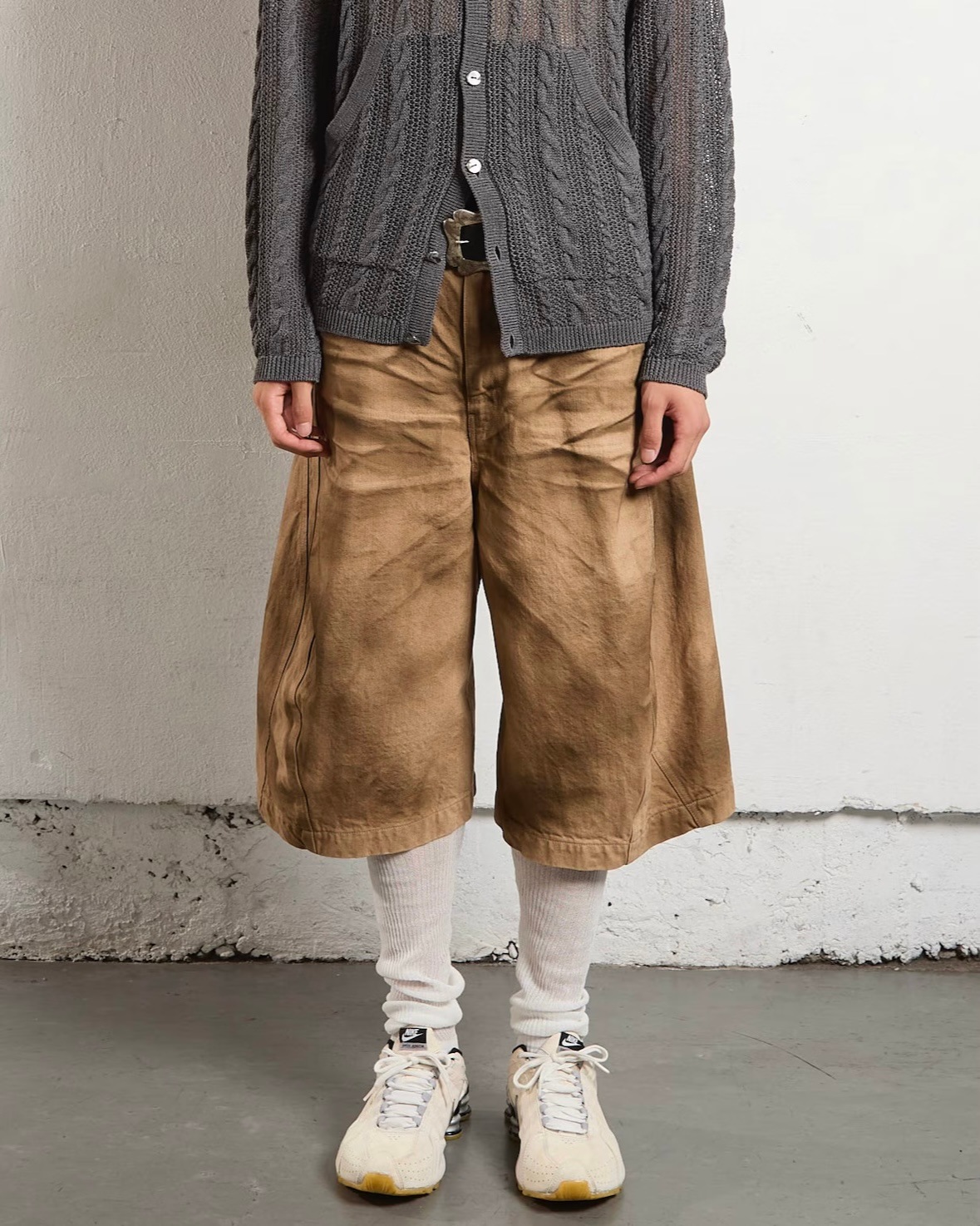 NVRFRGT ネヴァーフォーゲット 25SS 3D TWISTED JORTS (CRAZY DIRTY WASHED TAN)