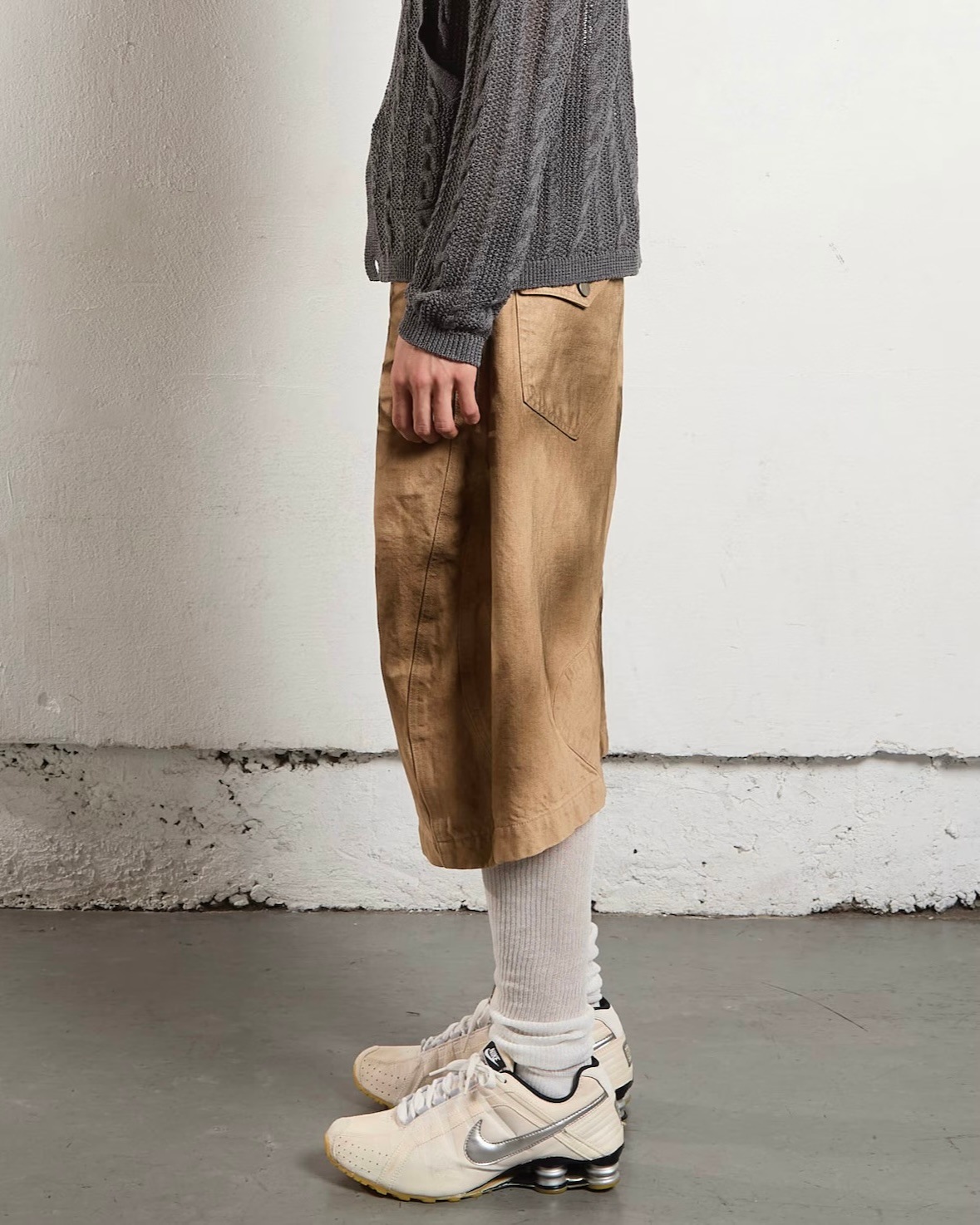 NVRFRGT ネヴァーフォーゲット 25SS 3D TWISTED JORTS (CRAZY DIRTY WASHED TAN)