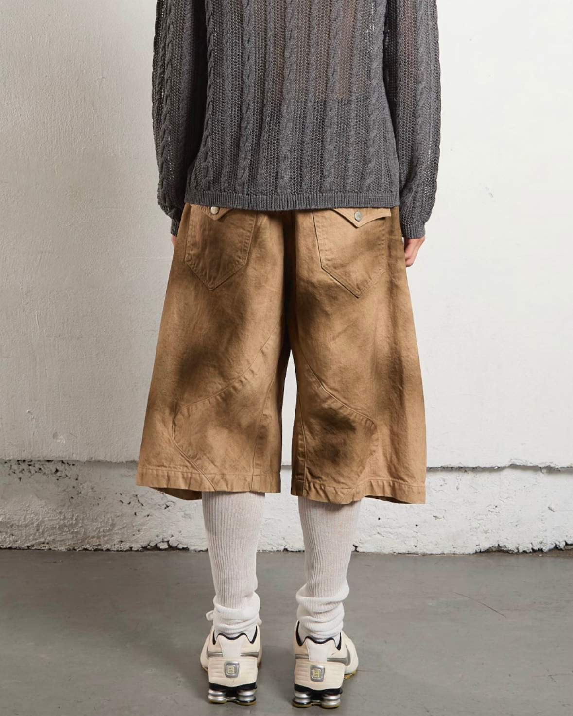 NVRFRGT ネヴァーフォーゲット 25SS 3D TWISTED JORTS (CRAZY DIRTY WASHED TAN)