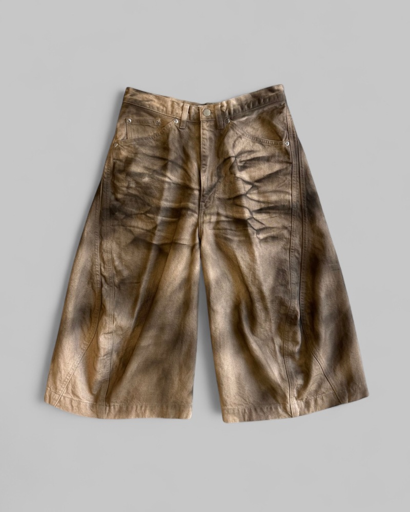 NVRFRGT ネヴァーフォーゲット 25SS 3D TWISTED JORTS (CRAZY DIRTY WASHED TAN)