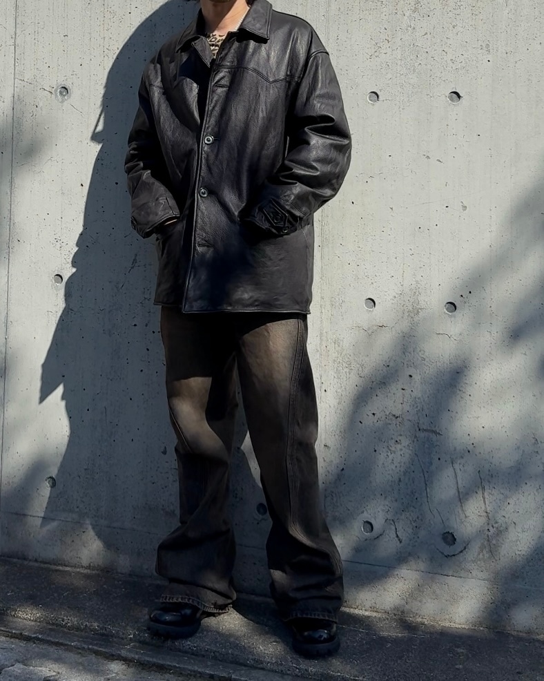 NVRFRGT ネヴァーフォーゲット 24AW 3D TWISTED JEANS (MUD FADED BLACK)