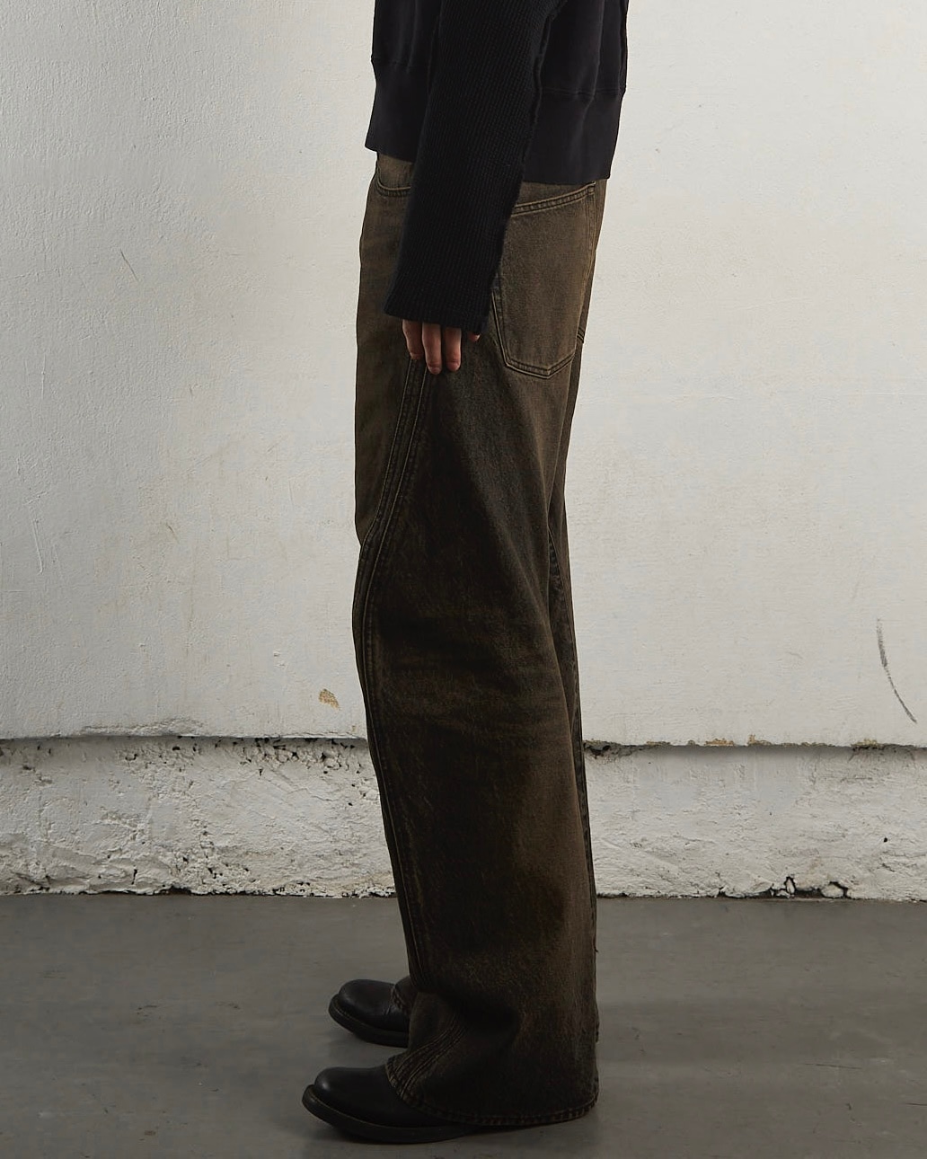 NVRFRGT ネヴァーフォーゲット 24AW 3D TWISTED JEANS (MUD FADED BLACK)