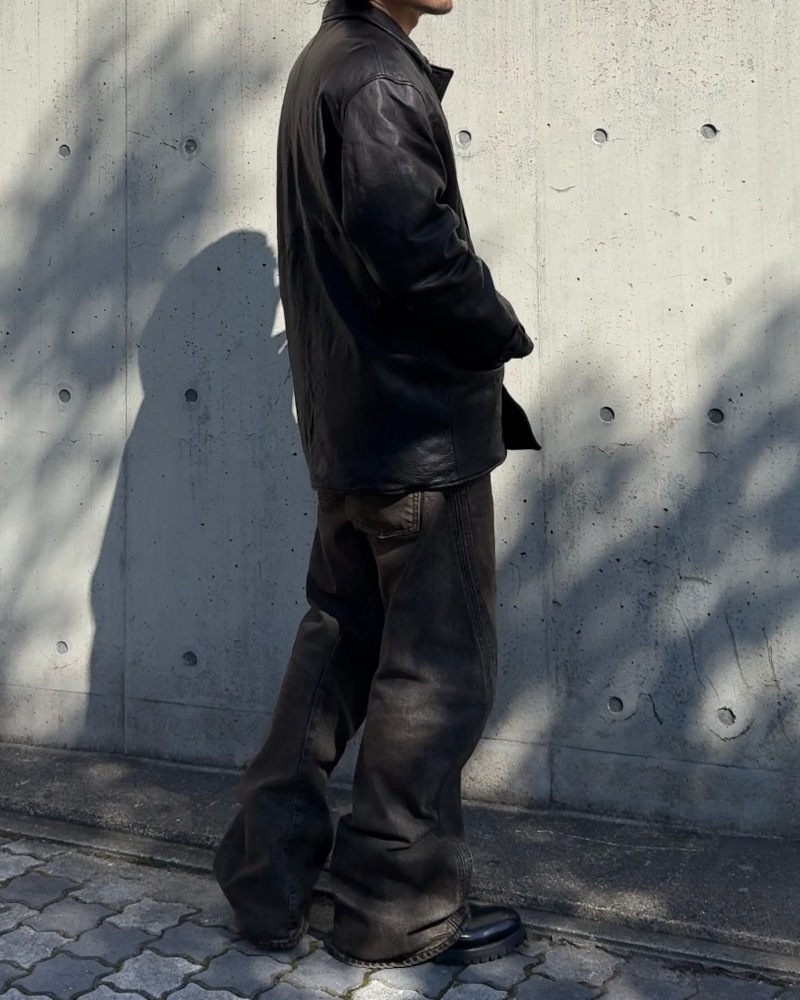 NVRFRGT ネヴァーフォーゲット 24AW 3D TWISTED JEANS (MUD FADED BLACK)