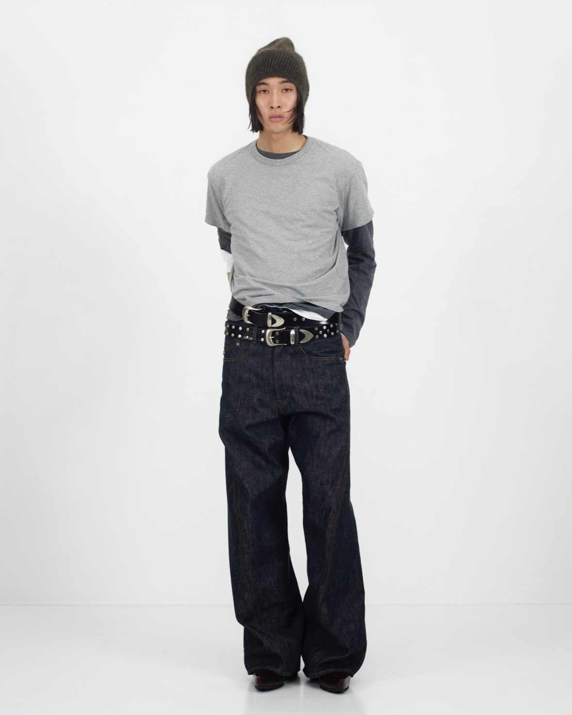 NVRFRGT ネヴァーフォーゲット 25AW LONG SLEEVE T SHIRT (HEATHER GREY)