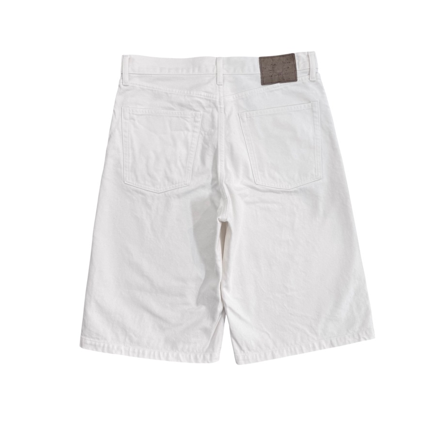 UNUSED アンユーズド UW1179 14oz Denim buggy short (WHITE)