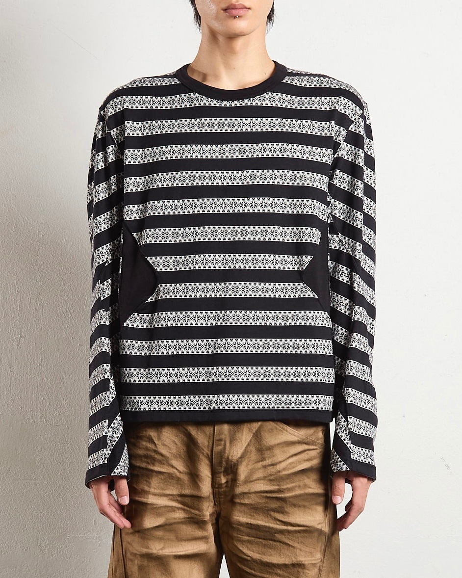 トップス NVRFRGT LONG SLEEVE T-SHIRT NVRFRGT tシャツ NORDIC PATTERN JACQUARD LONG SLEEVE T-SHIRT