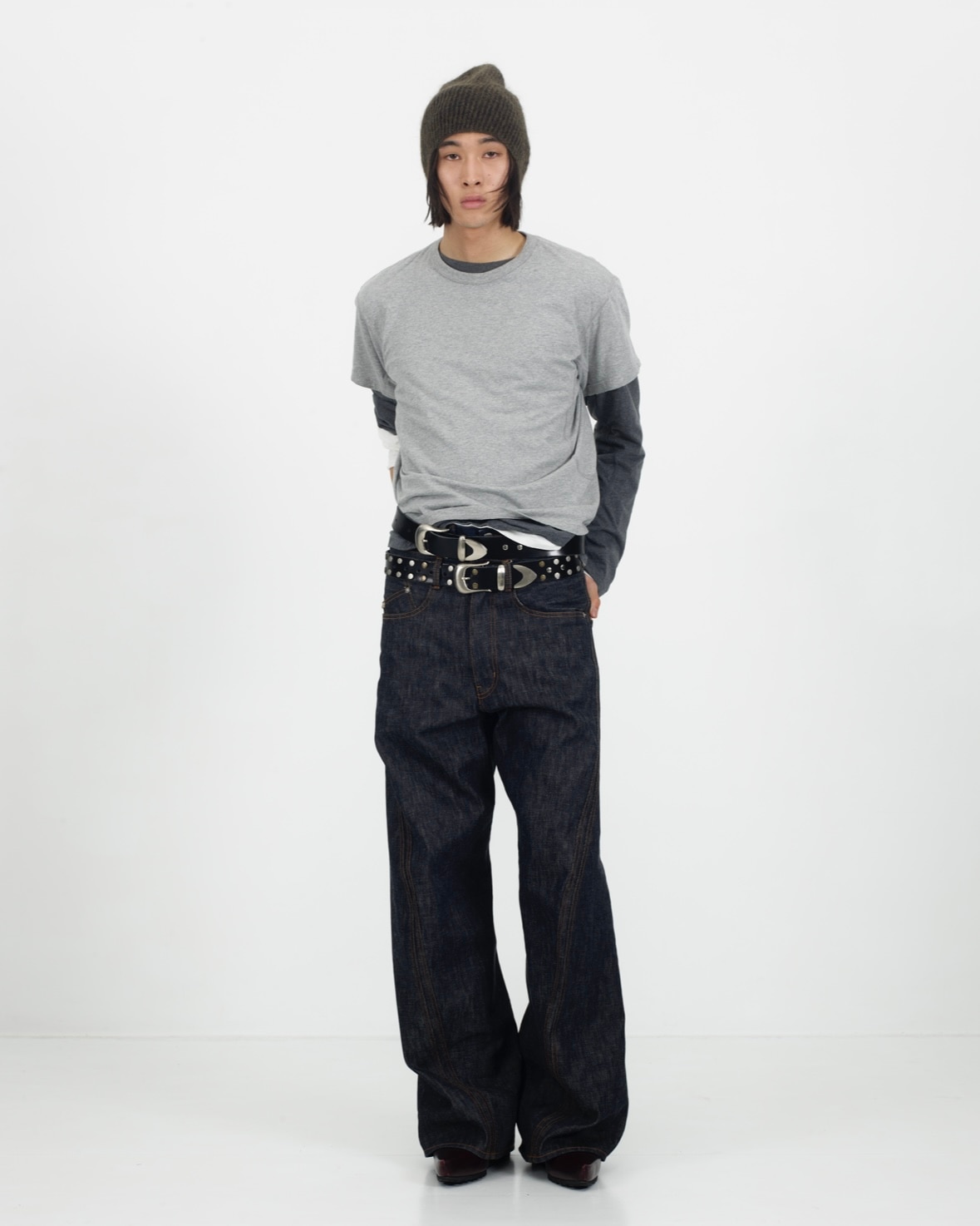 パンツ NVRFRGT 25AW 3D TWISTED WIDE LEG JEANS NVRFRGT - 【25AW】3D ツイステッド ワイド レッグ ジーンズ