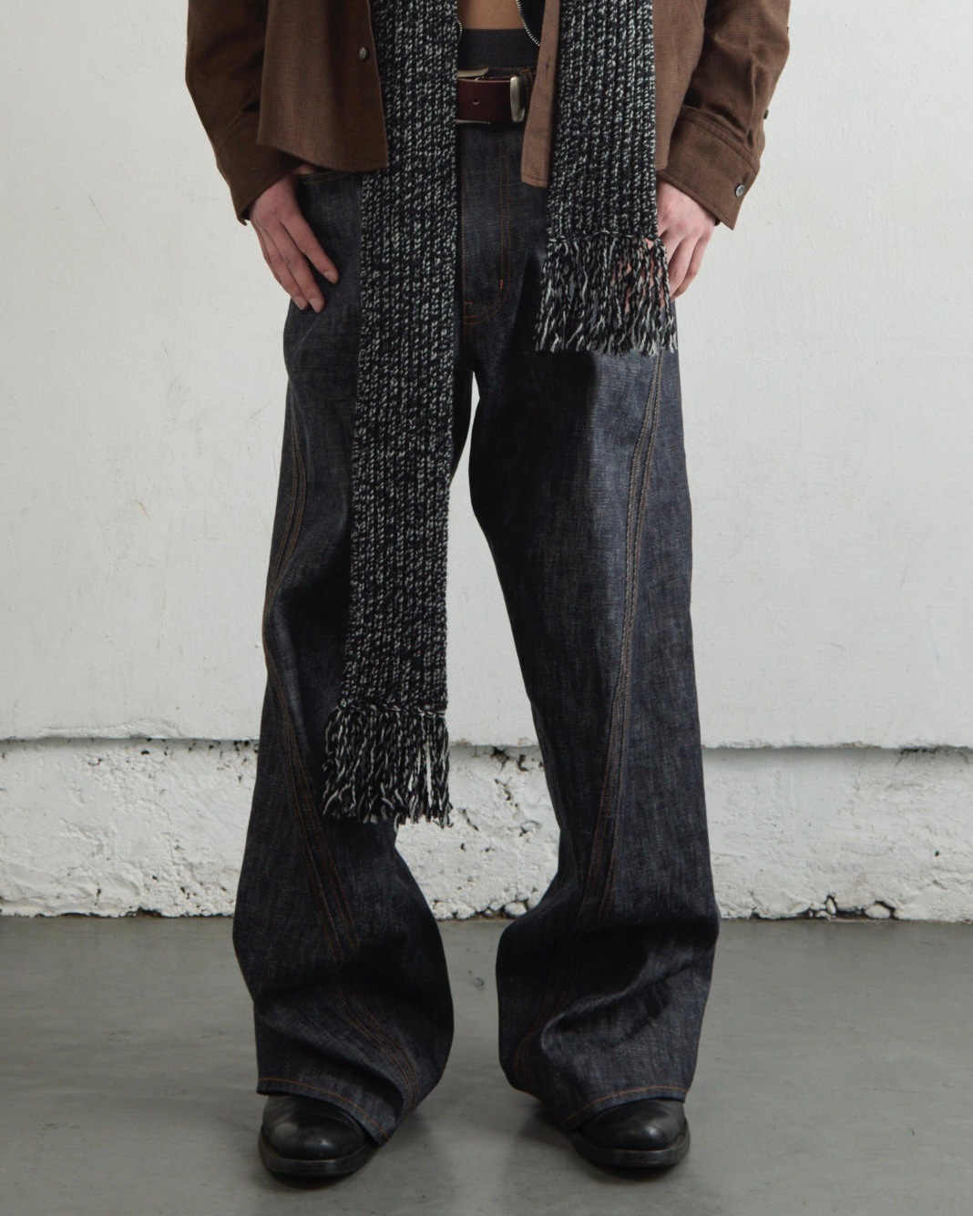 NVRFRGT ネヴァーフォーゲット 25AW 3D TWISTED WIDE LEG JEANS