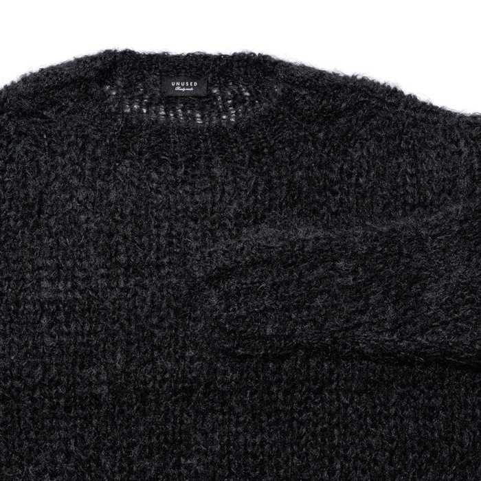 UNUSED アンユーズド 25AW US2520 Mohair pullover knit (BLACK)