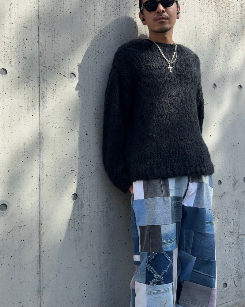 UNUSED アンユーズド 25AW US2520 Mohair pullover knit (BLACK