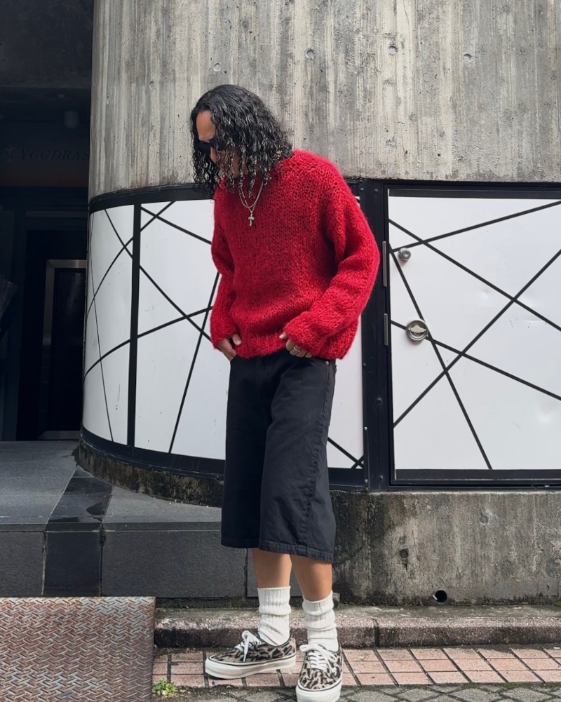 UNUSED アンユーズド 25AW US2520 Mohair pullover knit (RED)