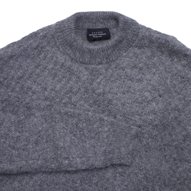 UNUSED アンユーズド US2270 7G Mohair Crewneck sweater (USED)
