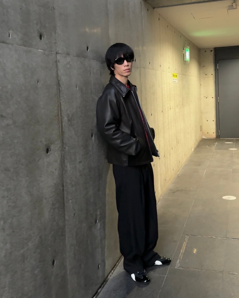 NVRFRGT ネヴァーフォーゲット 25AW LEATHER PANELED ZIP UP JACKET