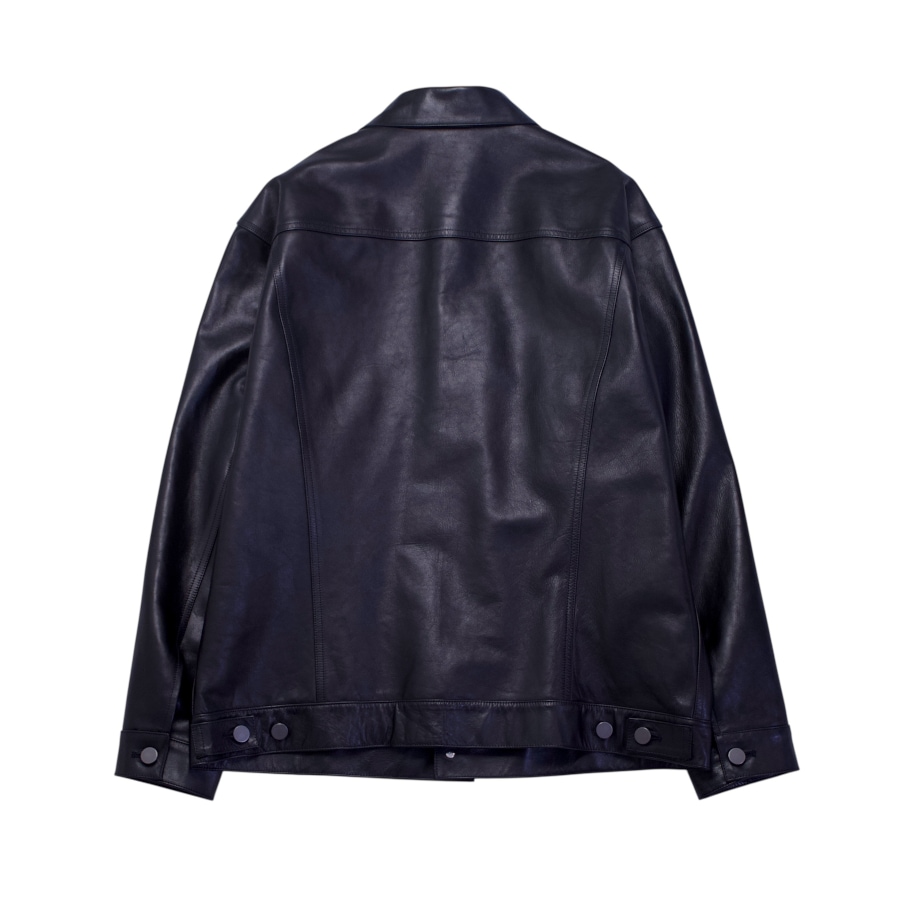 アンユーズド unused 本革　レザー プルオーバー ブラック　長袖 image.jpg