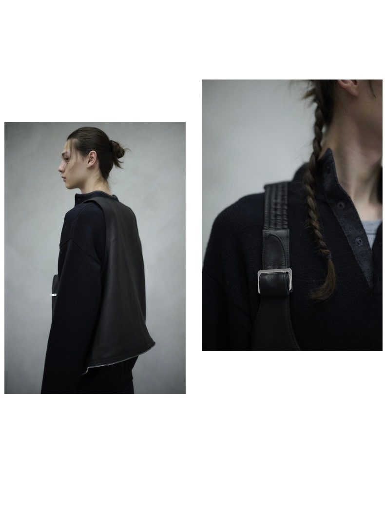 UNUSED アンユーズド 25AW US2517 5G Wool pullover knit (BLACK