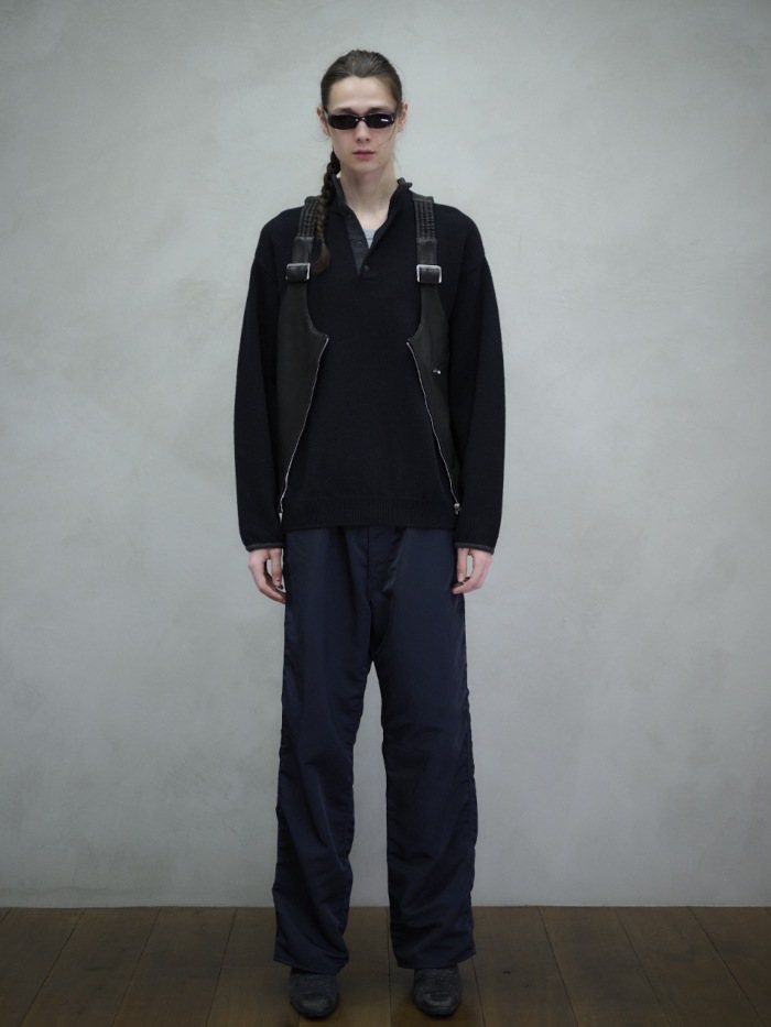 UNUSED アンユーズド 25AW US2517 5G Wool pullover knit (BLACK