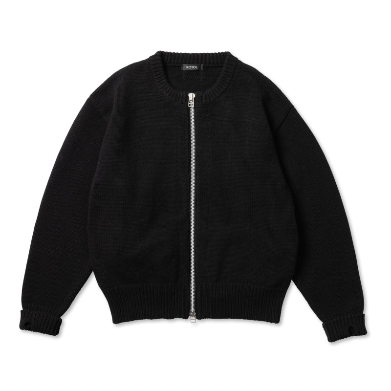ROTOL ロトル  WOOL CASHMERE ZIP KNIT SWEATER