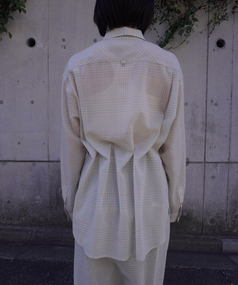 GVGV ジーヴィージーヴィー D-RING SHEER PLAID 2WAY SHIRT (GREEN)