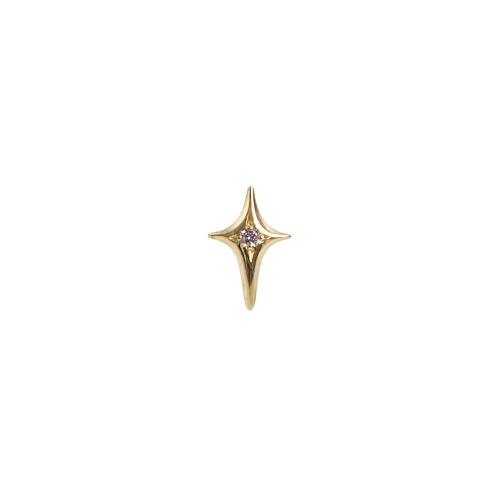 ephemeral エフェメラル sparkle pierce gold (with daiamond) 